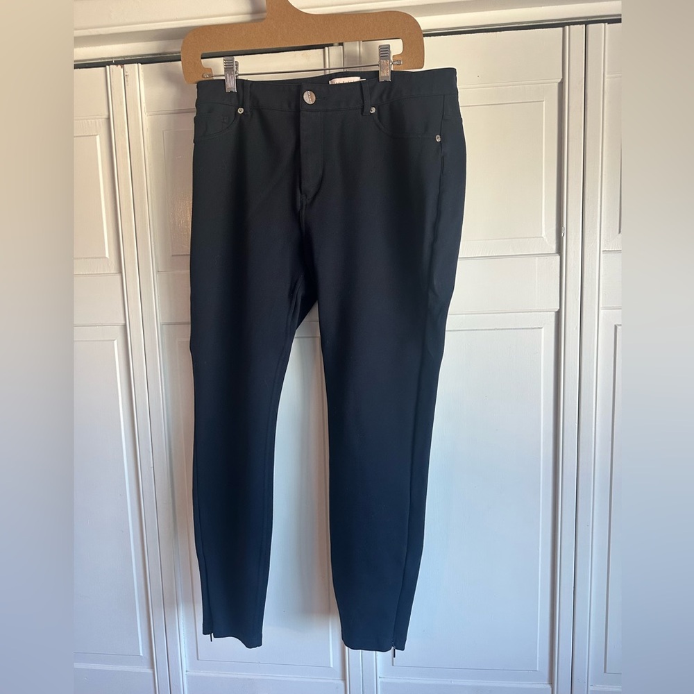 Ted Baker Women’s navy blue stretch pants skinny ankle zip sz4 (approx us10)